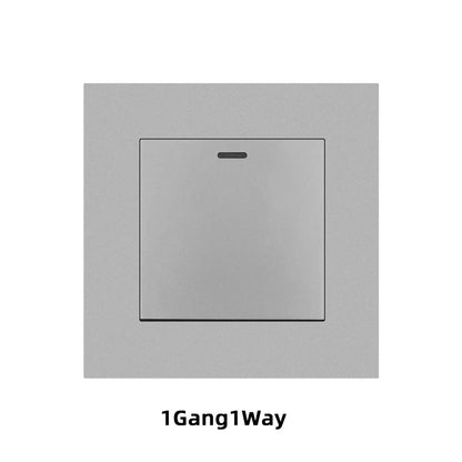 Avoir Home Improvement Wall Light Switch Plastic Panel Gray 1 2 3 4 Gang 1 2 Way Push Button Switches 86 Type Rocker Switch 220V