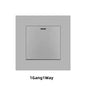 Avoir Home Improvement Wall Light Switch Plastic Panel Gray 1 2 3 4 Gang 1 2 Way Push Button Switches 86 Type Rocker Switch 220V