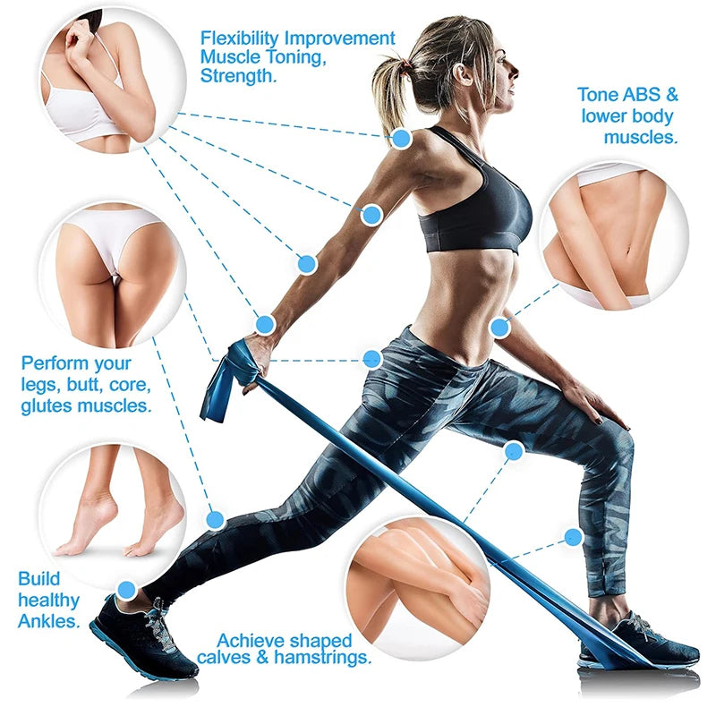 Physical Therapy Yoga Pilates Rehab and Home Workout Non-Latex Elastic Resistance Bands Theraband