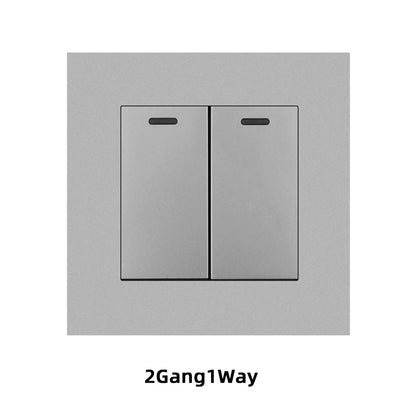 Avoir Home Improvement Wall Light Switch Plastic Panel Gray 1 2 3 4 Gang 1 2 Way Push Button Switches 86 Type Rocker Switch 220V