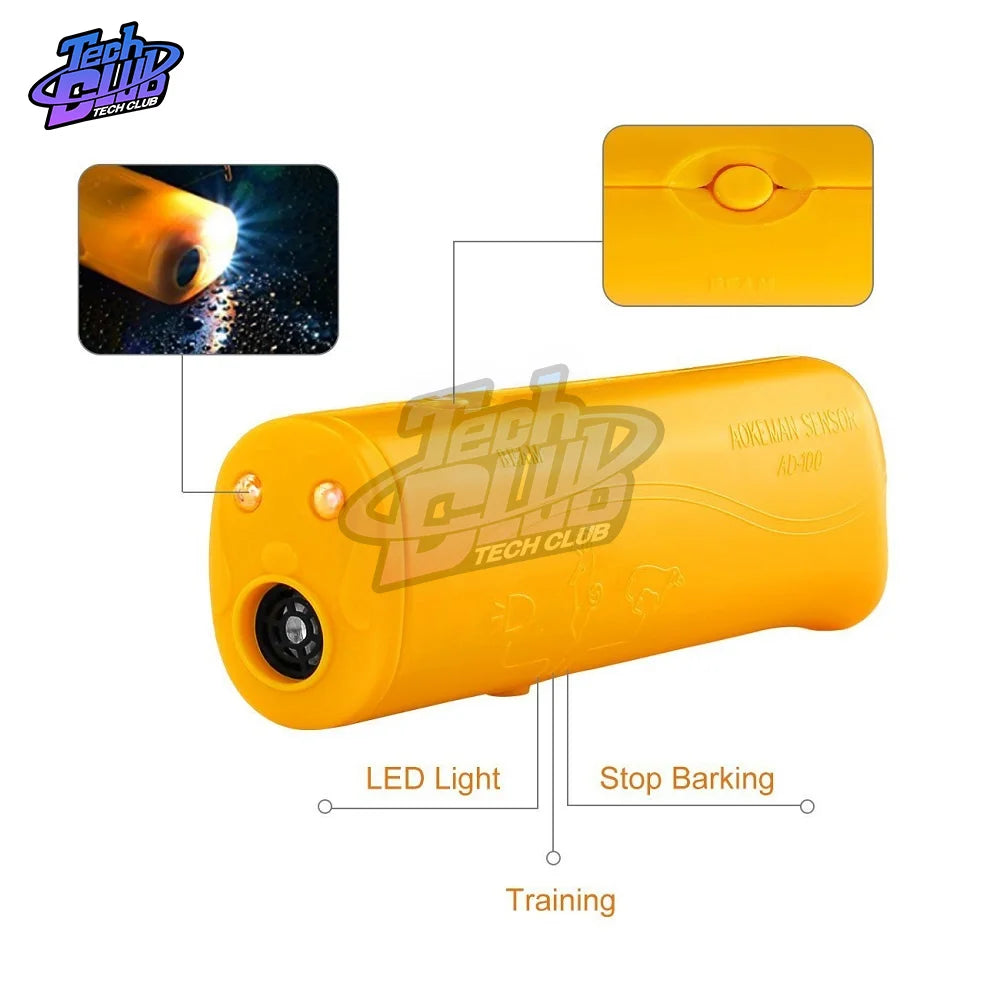 3 in 1 Dog Anti Barking Device Ultrasonic Dog Repeller Stop Bark Control Training Supplies With LED Flashlight