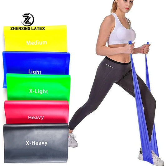 Yoga Stretch Elastic Bands Latex Theraband Fitness Workout Short Long Resistance Bands for Exercises