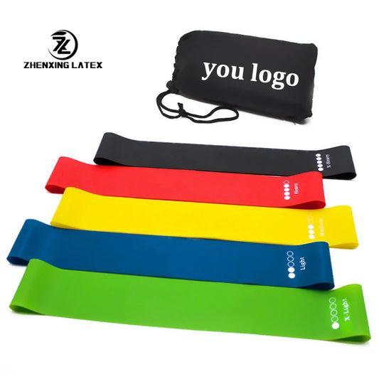 Exercise Workout Hip Circle Mini Theraband Resistance Loop Bands Set Costom Color Mini Resistance Loop Exercise Bands