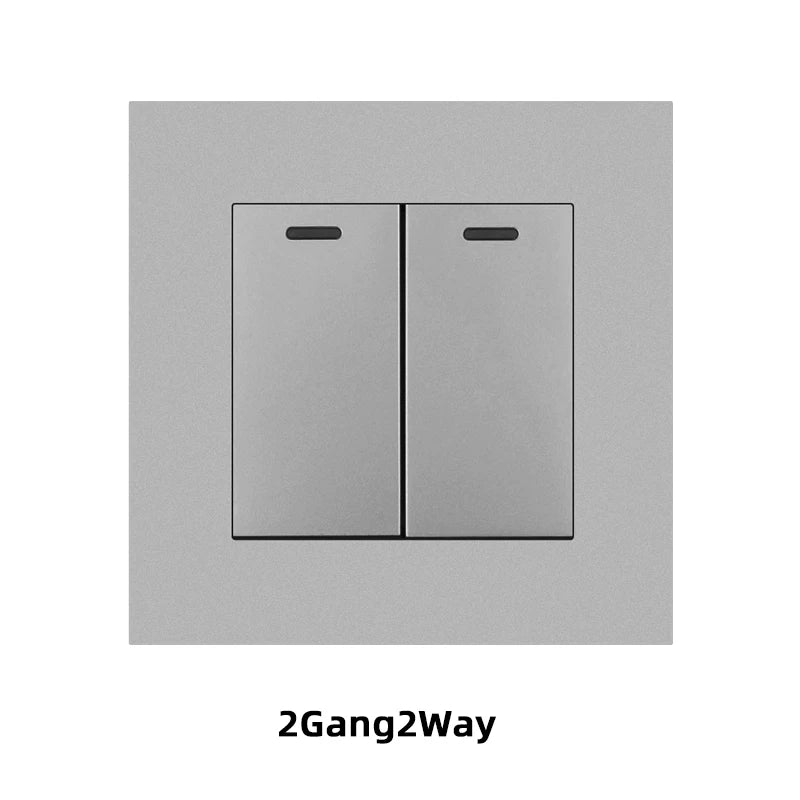 Avoir Home Improvement Wall Light Switch Plastic Panel Gray 1 2 3 4 Gang 1 2 Way Push Button Switches 86 Type Rocker Switch 220V