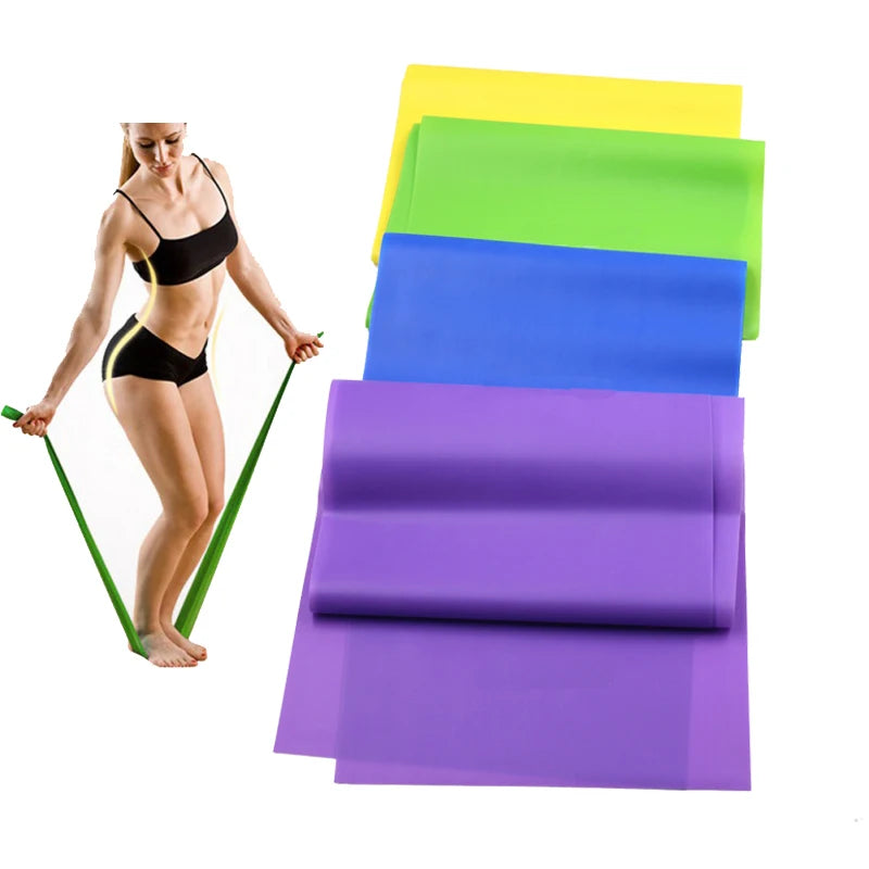 1.5M Heavy Custom logo Home Gym Exercise Elastic Bands Fitness Flat Yoga Stretch Resistance Bands Long Latex Theraband