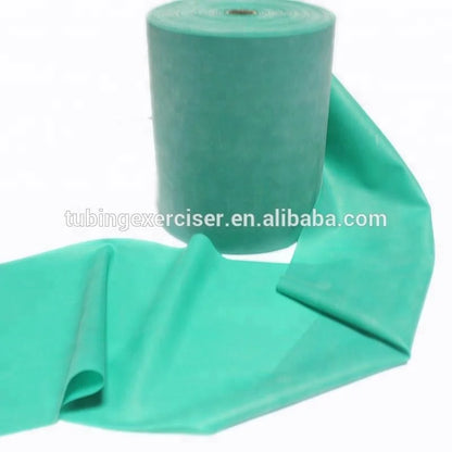 Custom Logo Stretch Flat Elastic Bands Theraband Roll Yoga Pilates Stretch Resistance Band