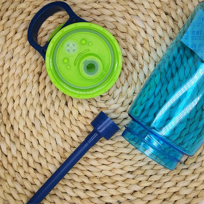 480ml Water Bottle With Straw Kids Girls Portable Travel Bottles Gym Sports Fitness Cup Summer Cold Water Juice Drinking Bottle