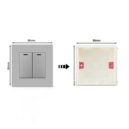 Avoir Home Improvement Wall Light Switch Plastic Panel Gray 1 2 3 4 Gang 1 2 Way Push Button Switches 86 Type Rocker Switch 220V