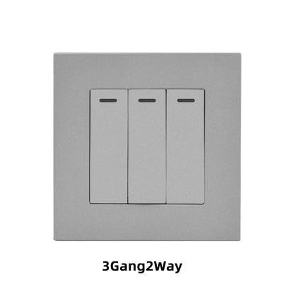 Avoir Home Improvement Wall Light Switch Plastic Panel Gray 1 2 3 4 Gang 1 2 Way Push Button Switches 86 Type Rocker Switch 220V