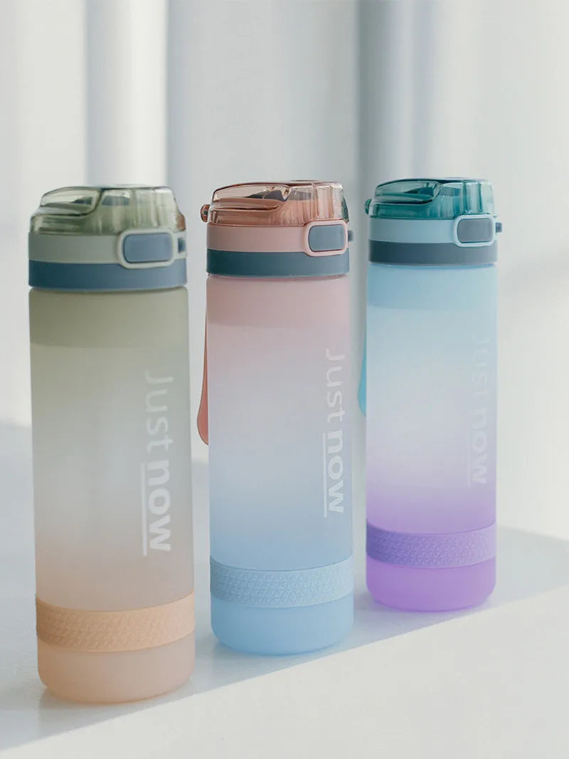 400ml/600ml New Fashion Water Bottle With Straw BPA Free Portable Outdoor Sport Cute Drinking Plastic Bottles Eco-Friendly
