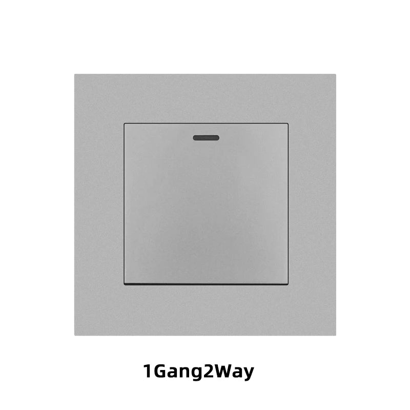 Avoir Home Improvement Wall Light Switch Plastic Panel Gray 1 2 3 4 Gang 1 2 Way Push Button Switches 86 Type Rocker Switch 220V