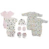UD2 Newborn Baby Girl Clothing Sets 7 Pc Muslin Cotton NC_0604 Solid Pattern Ins Style for 6 Months
