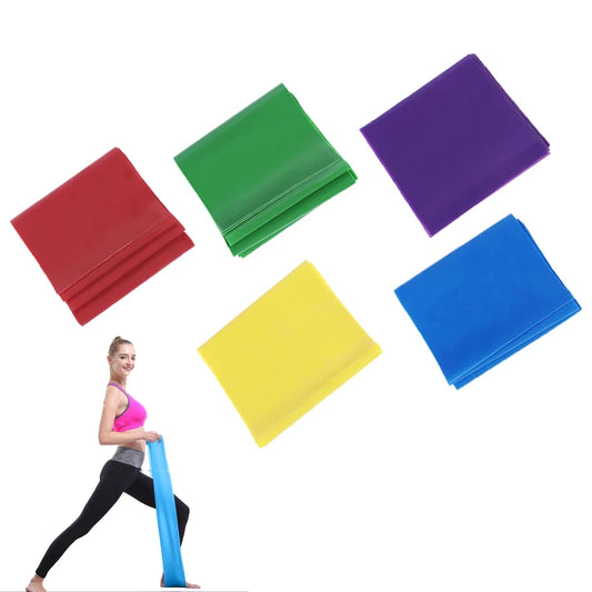 Light 1.8M Custom logo Home Gym Exercise Elastic Bands Fitness Flat Yoga Stretch Resistance Bands Long Latex Theraband