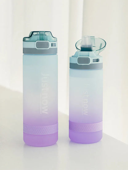 400ml/600ml New Fashion Water Bottle With Straw BPA Free Portable Outdoor Sport Cute Drinking Plastic Bottles Eco-Friendly