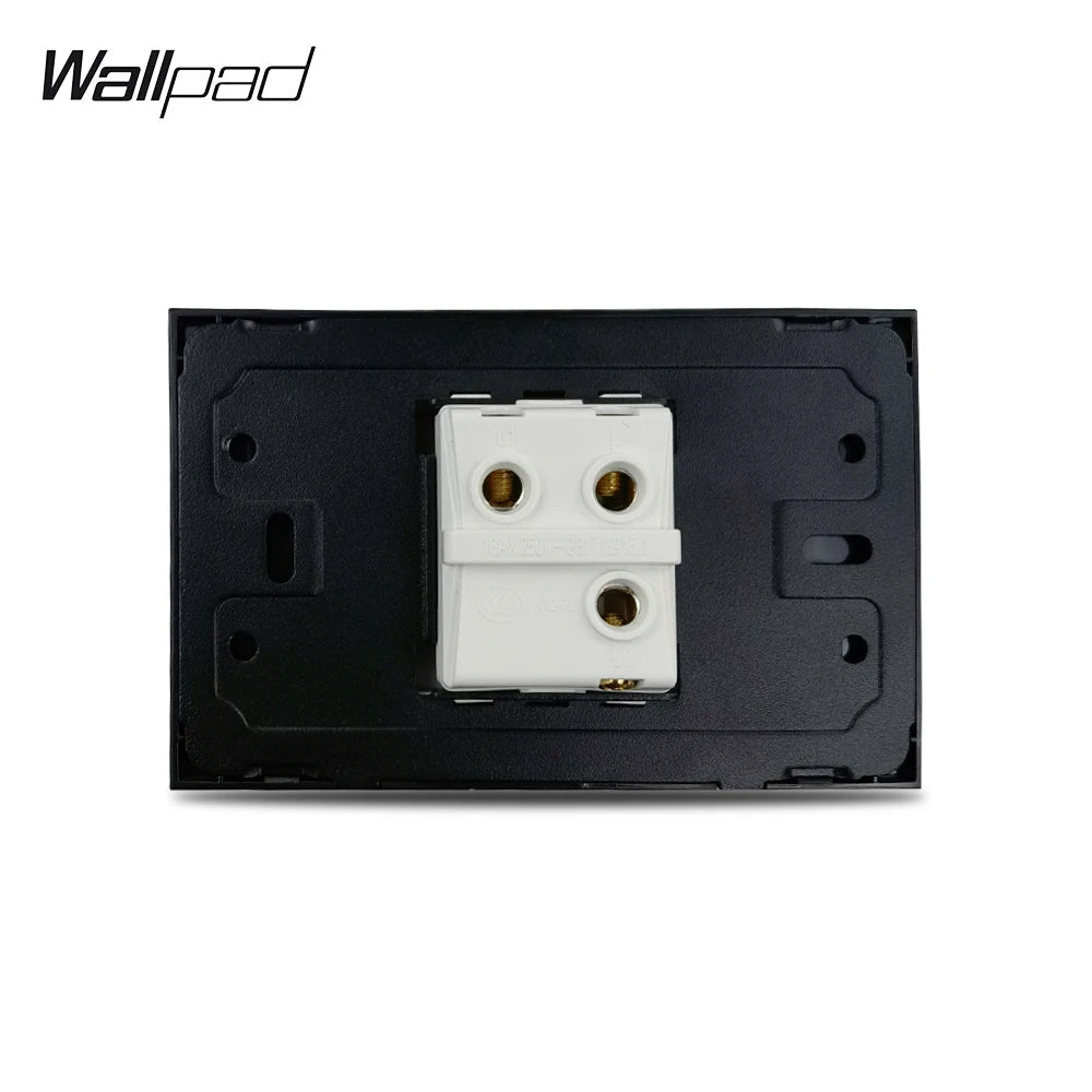 1 Gang AU US Push Button On Off Wall Switch Wallpad L3 White Glass Panel 118*75mm 1 2 Way Double Control Light Switch Plate 3M