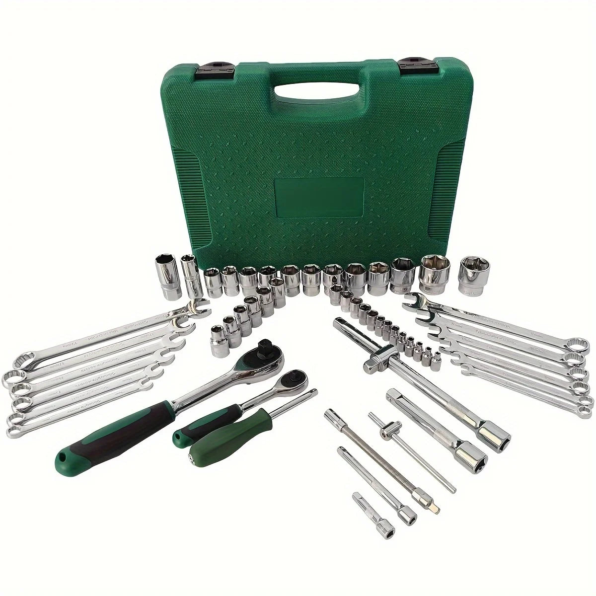 61-Piece Professional Durable Carbon Steel Tool Set Automotive Repair Home Car Motorcycle Maintenance No Assembly