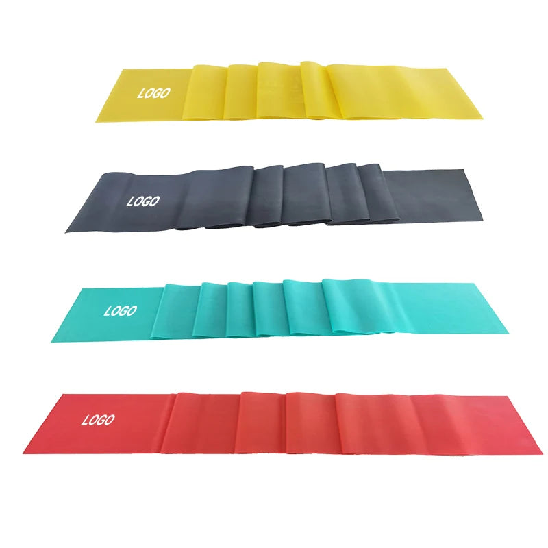 Light 1.5M Custom logo Yoga Elastic Stretching Band Exercise Rubber Resistance Band Workout Fitness Latex Free Theraband