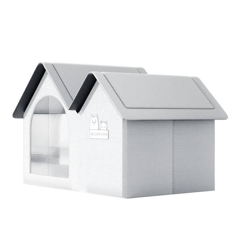 Cute Tail Cat Air-conditioning Room Cooling Artifact Cool Sense Summer Cat Nest Dog Closed Pet Bed Sleeping Nest Pet House