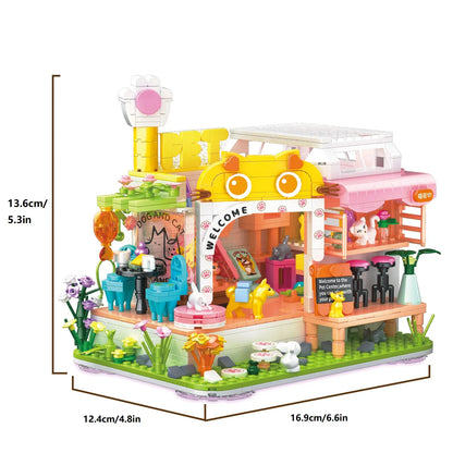 Pet Dog Cat House Building Block Kids Toy Mini Bricks Diy Assembly Games Moc Plastic Model Home Decoration Party Favors Gift