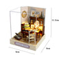 Kitten Mini Wooden Doll House Model Building Kits Toy Home Kit Creative Room Bedroom Decoration with Furniture For Birthday Gift