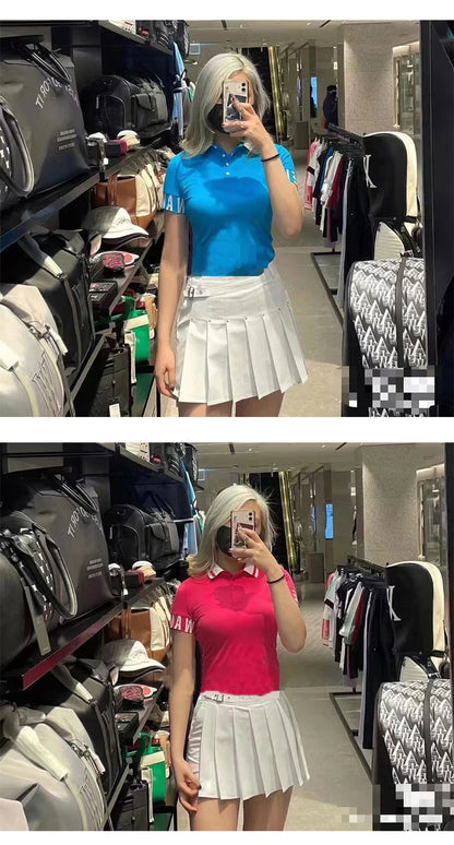 New summer golf wear for women  casual, breathable quick drying sporty short sleeve T-shirt
