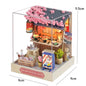 Kitten Mini Wooden Doll House Model Building Kits Toy Home Kit Creative Room Bedroom Decoration with Furniture For Birthday Gift