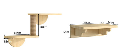 Wooden Wall Climbing Set for Cat, Tree Tower, Pet Accessories, Training Supplies, DIY, Match Your Own, Villa, Products