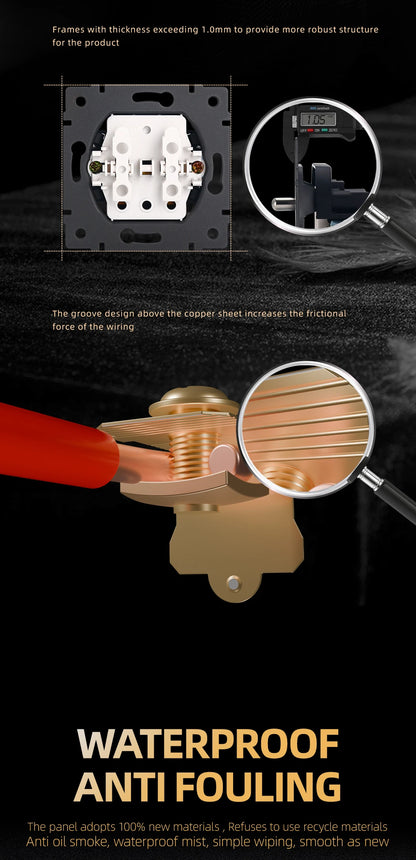 European standard 86*86mm rocker switch PC panel LED light switch One switch single control double control wall switch CE Rohs