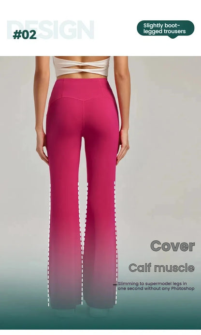 Yoga Pants for Women High Waisted Trousers Butt Lifting Flared Leggings Stretchy Gym Workout Pants  Pilates Woman clothing