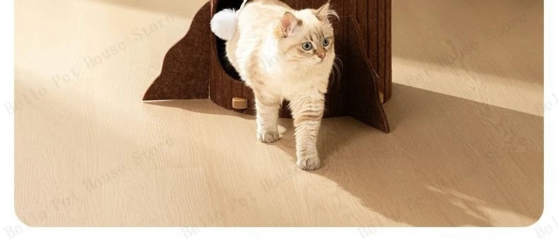 Multi-layer Tree Stump Cat Climbing Frame Small Sisal Bucket Felt Cat Nest Scratch-resistant Sisal Cat Tree Pet Toys