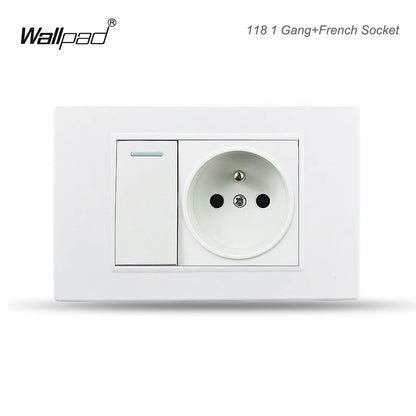 118 PC 1 2 3 4 Gang Push On Off 2 3 Way Wall Switch Wallpad White Fireproof Plastic Panel US Brazil IT IL EU Light Interruptor