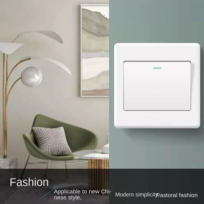 1/2/3/4 Gang Wall Switches 1Way Button Wall Light Switch Panel On / Off Push Buttons with LED Lamp Home Accessories