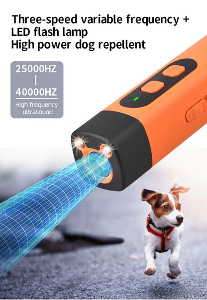Portable Anti-Barking Dog Bark Deterrent Device 40KHz Professional Bark Control Rechargeable Compact Bark Shield Indoor Outdoor