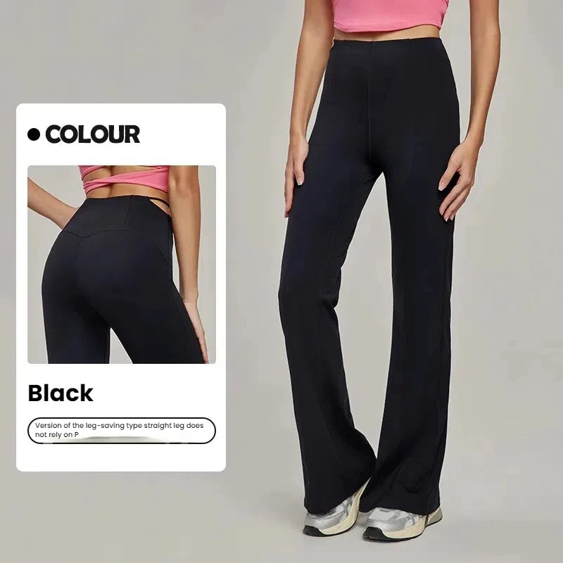 Yoga Pants for Women High Waisted Trousers Butt Lifting Flared Leggings Stretchy Gym Workout Pants  Pilates Woman clothing