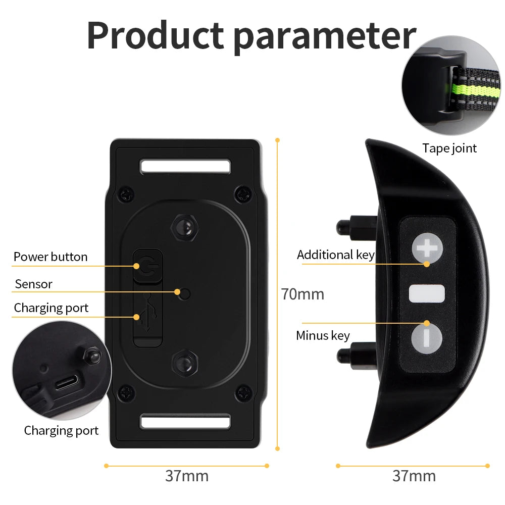 Dog Auto Anti-Bark Collar USB Rechargeable Training Collars Safety Static Shock Humane Electric Anti Bark Collars Pet Supplies