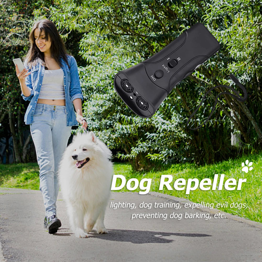 Ultrasonic Bark Arrester Anti Bark Device Ultrasonic Dog Barking Control Stop Repeller Trainer Tool for Pets Training Supplies