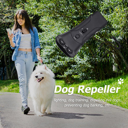 Ultrasonic Bark Arrester Anti Bark Device Ultrasonic Dog Barking Control Stop Repeller Trainer Tool for Pets Training Supplies