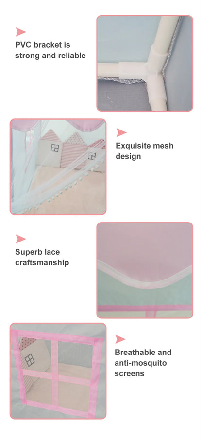 Kids Tent Pink Kid Play House Children Indoor Outdoor Toy House Portable Princess House Children Tent Christmas Girl Gifts