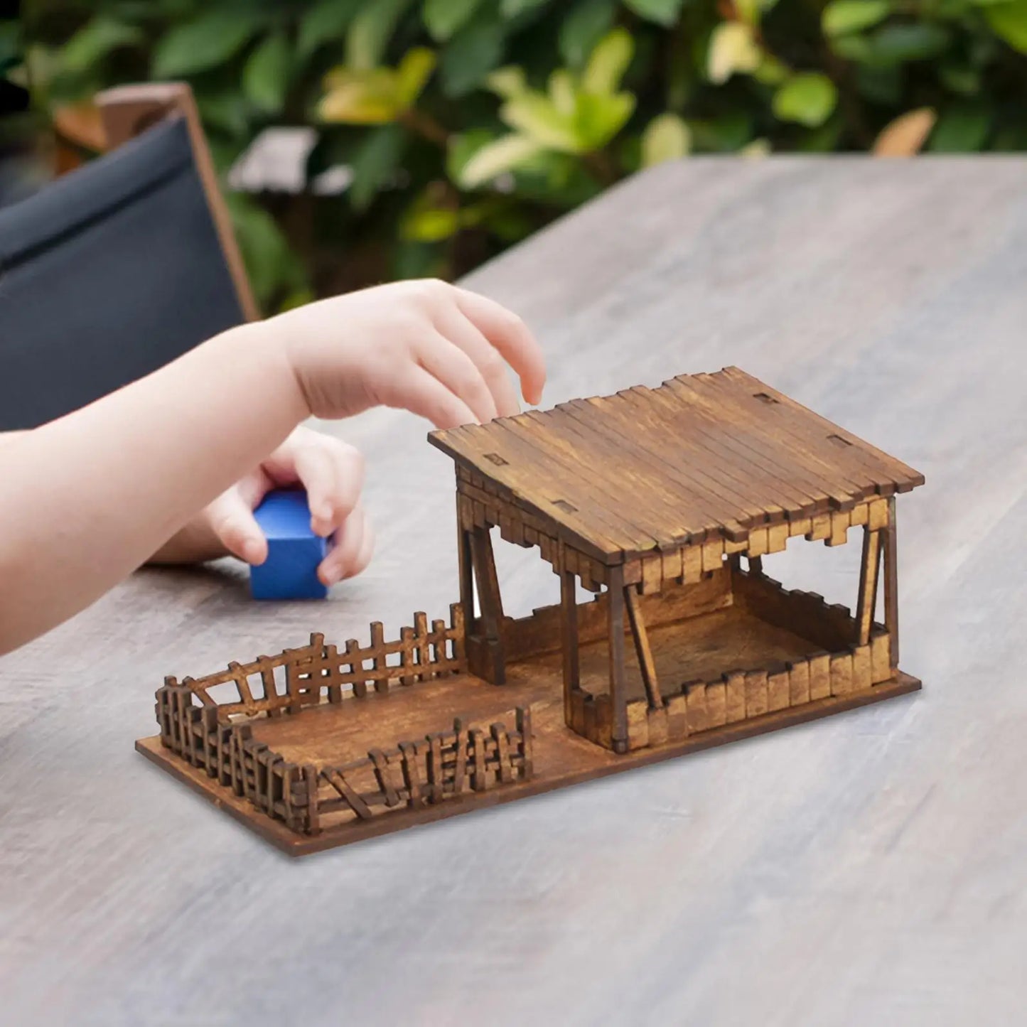 Wooden Model Kits House, 1/72 Building Model House Miniature House, 1/72 House Model Kits DIY Scene Layout, Scenery Layout