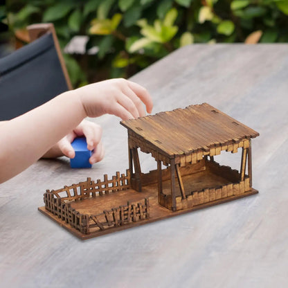 Wooden Model Kits House, 1/72 Building Model House Miniature House, 1/72 House Model Kits DIY Scene Layout, Scenery Layout