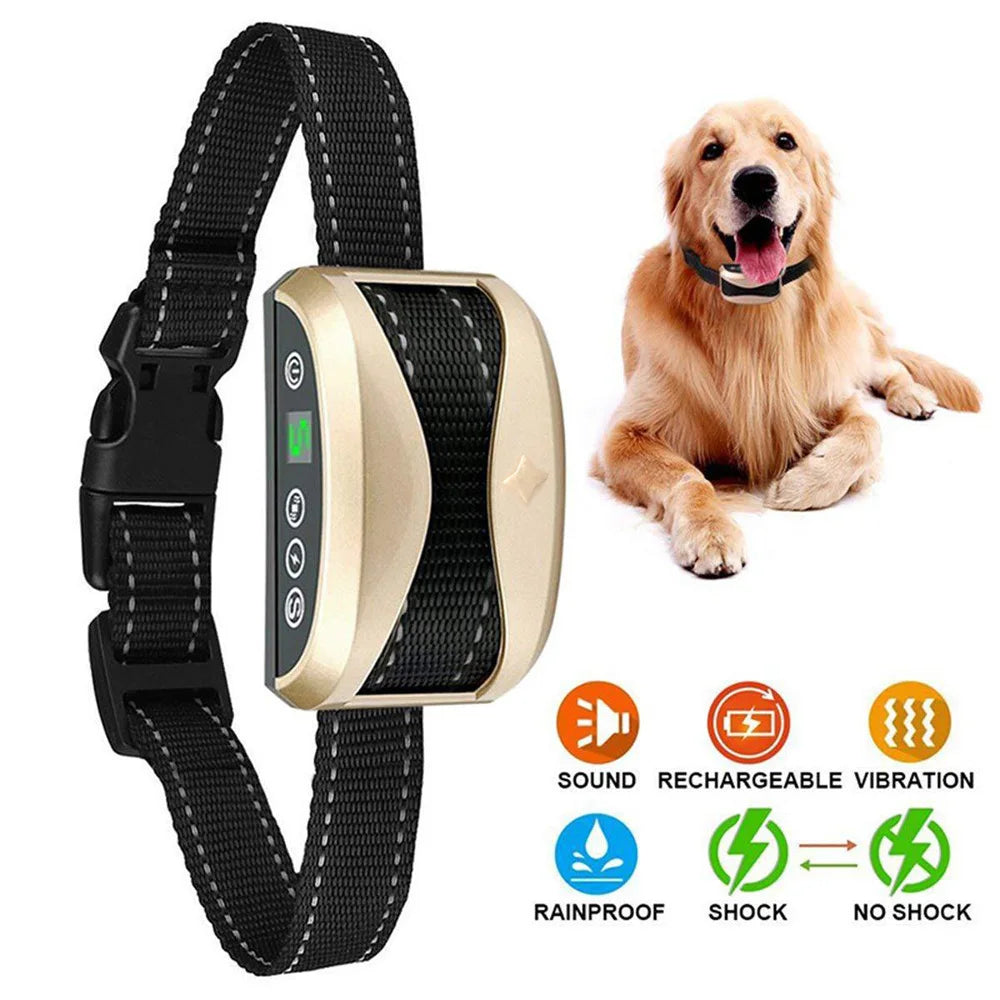 Dog Collar Anti Bark Control proof Rechargeable Anti Barking For Dogs Training Collars