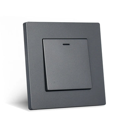 European standard 86*86mm rocker switch PC panel LED light switch One switch single control double control wall switch CE Rohs