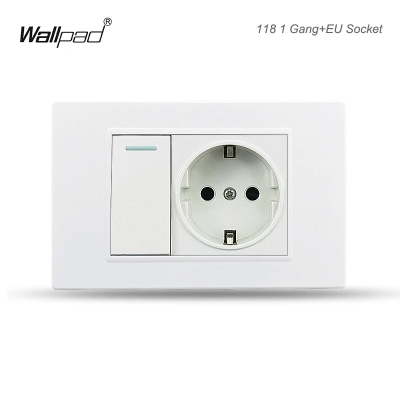 118 PC 1 2 3 4 Gang Push On Off 2 3 Way Wall Switch Wallpad White Fireproof Plastic Panel US Brazil IT IL EU Light Interruptor