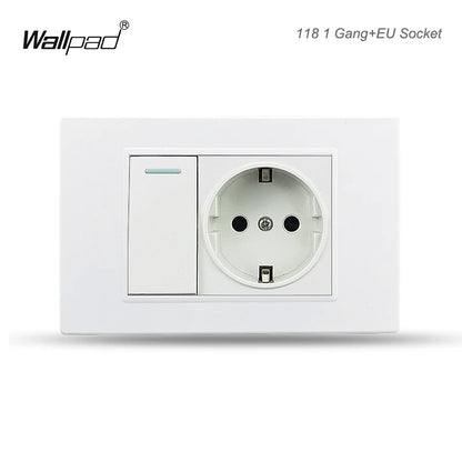 118 PC 1 2 3 4 Gang Push On Off 2 3 Way Wall Switch Wallpad White Fireproof Plastic Panel US Brazil IT IL EU Light Interruptor