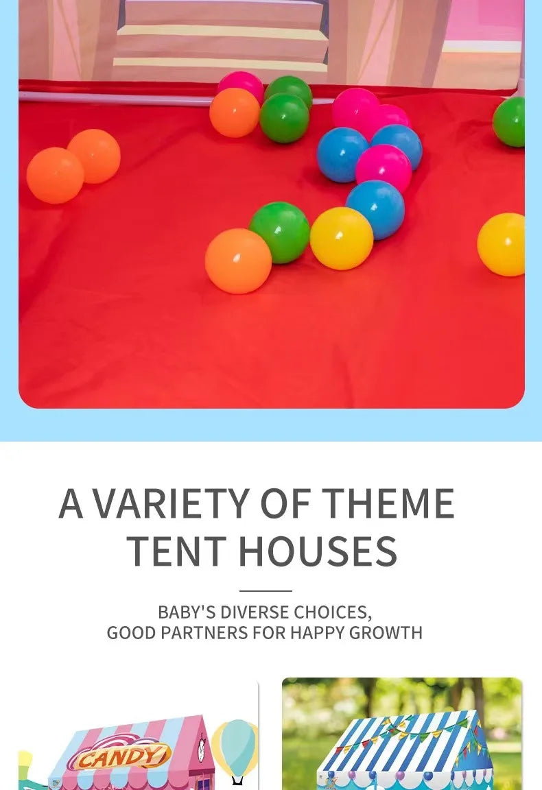 Kids Play House Game Tent Toys Dinosaur Pink Ice Cream Boy Girl Princess Castle Portable Indoor Outdoor Children Play Tent House