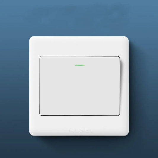 1/2/3/4 Gang Wall Switches with Fluorescent Indicator Light 1Way Button On / Off Push Buttons Wall Light Switch Panel 4Styles