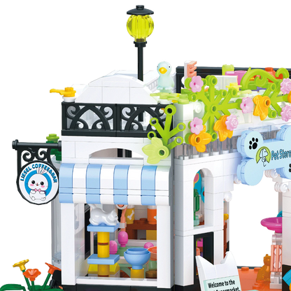 Pet Dog Cat House Building Block Kids Toy Mini Bricks Diy Assembly Games Moc Plastic Model Home Decoration Party Favors Gift