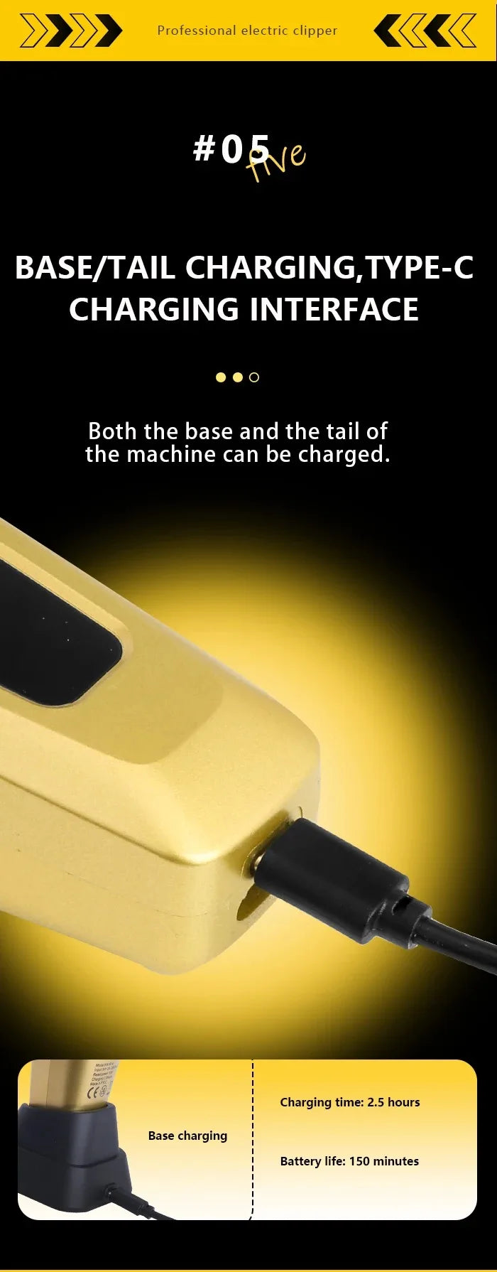 Kemei Professional Brushless Motor Hair Clippers 11500RPM Cordless Barber Electric Hair Trimmer DLC-Blade Hair Cutting Machine
