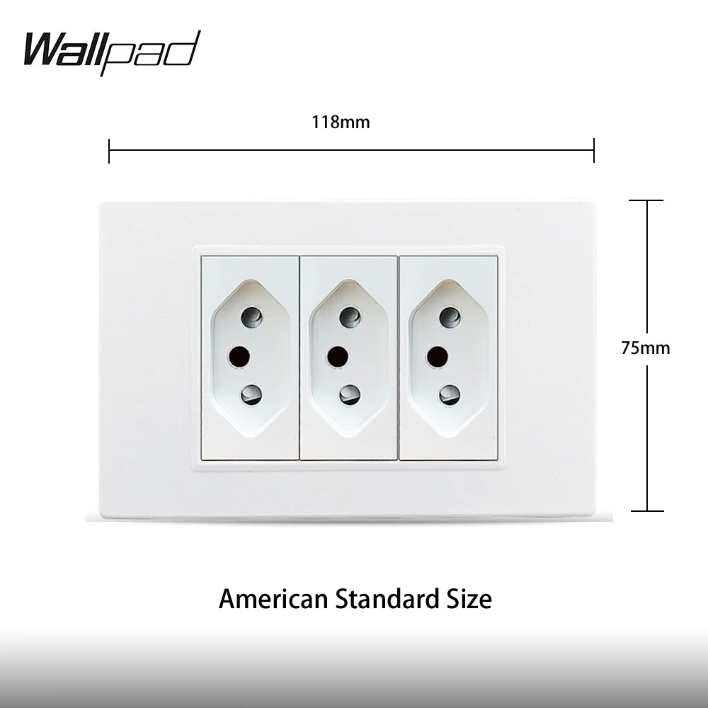 118 PC 1 2 3 4 Gang Push On Off 2 3 Way Wall Switch Wallpad White Fireproof Plastic Panel US Brazil IT IL EU Light Interruptor