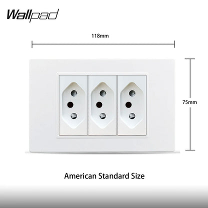 118 PC 1 2 3 4 Gang Push On Off 2 3 Way Wall Switch Wallpad White Fireproof Plastic Panel US Brazil IT IL EU Light Interruptor